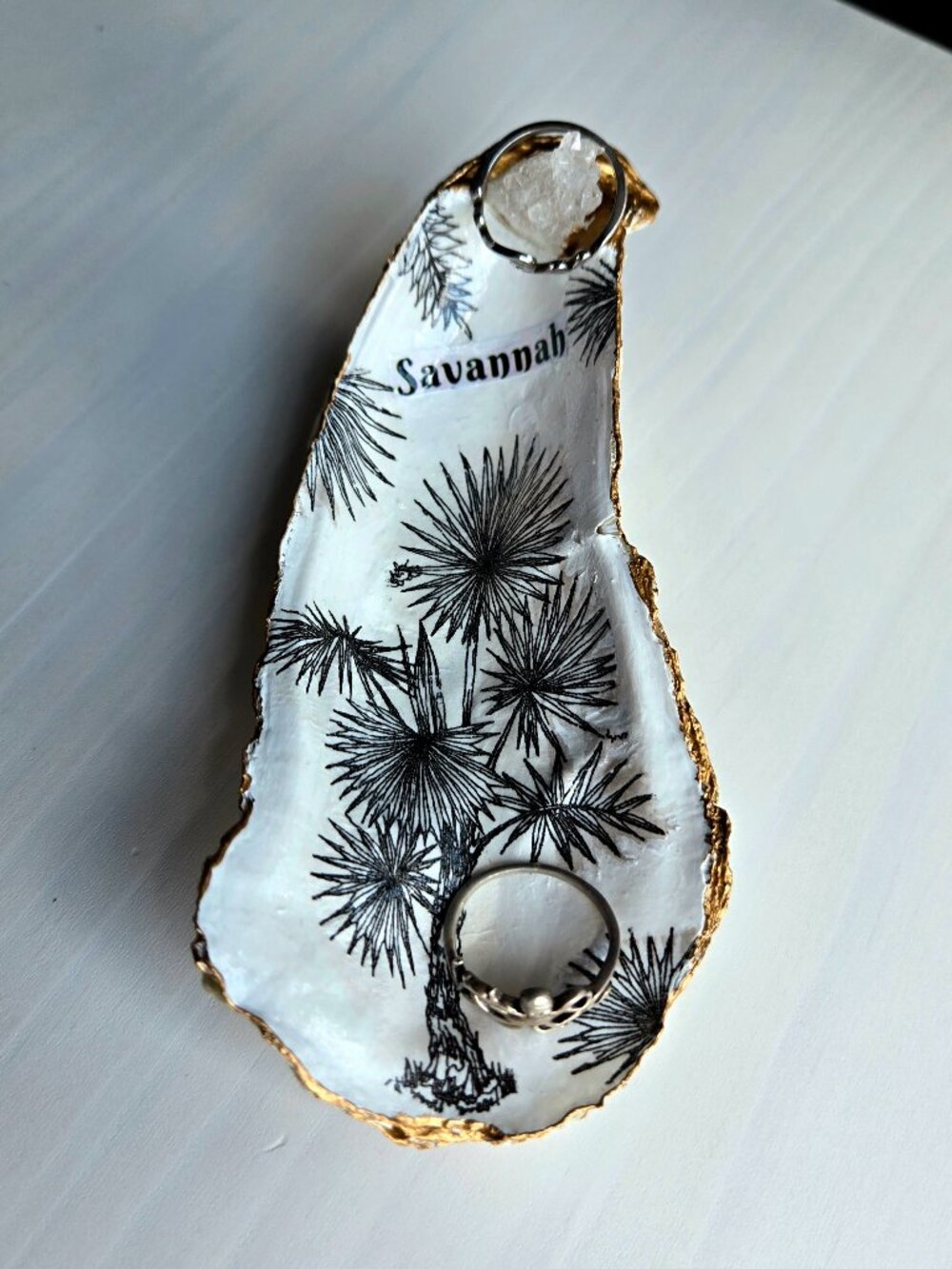 Small hand crafted ring/earring dish or paper clip dish